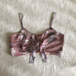 Toby Heart Ginger cropped floral top